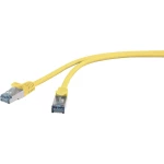 LAN (RJ45) Mreža Priključni kabel CAT 6A S/FTP 30 m Žuta sa zaštitom za nosić, Vatrostalan Basetech
