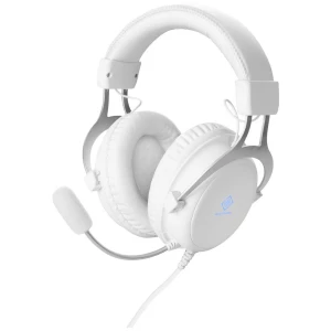 Deltaco Gaming GAM-030-W igraće naglavne slušalice sa mikrofonom 2x 3,5 utičnica (mikrofon/slušalice), USB sa vrpcom preko ušiju bijela stereo slika