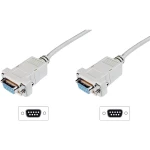 Zero modemPriključni kabel [1x 9-polni ženski konektor D-SUB - 1x 9-polni ženski konektor D-SUB] 1.80 m Bež Digitus