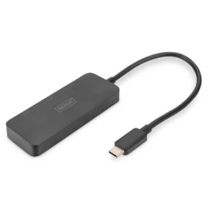 Digitus DS-45334 DisplayPort / USB-C® adapter [1x USB-C® - 3x ženski konektor DisplayPort] crna bez utičnice za punjenje, Ultra HD (4K) HDMI, DisplayPort 1.4 slika