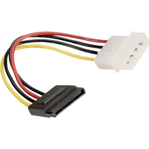 Roline tvrdi disk priključni kabel [1x 4-polni muški konektor Molex - 1x električni ženski konektor sata] 0.15 m slika