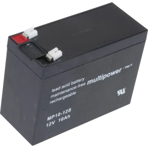 Olovni akumulator 12 V 10 Ah multipower PB-12-10-4,8 MP10-12S Olovno-koprenasti (Š x V x d) 151 x 118.5 x 65 mm Plosnati priklju slika