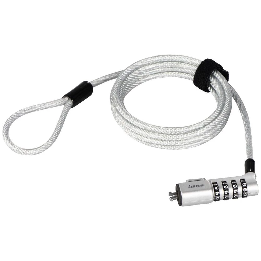 Hama zaključavanje prijenosnog računala  zaključavanje s brojčanikom ne zahtijeva ključ, čičak kabela omogućuje lako upravljanje kabelom 180 cm Nano slika