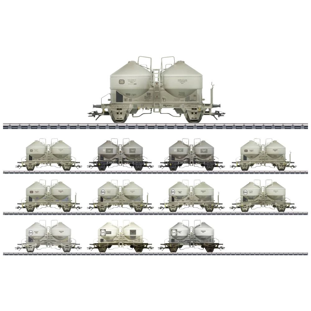 Märklin 00723 H0 set od 12 silos vagona Ucs 908 DB, MHI slika