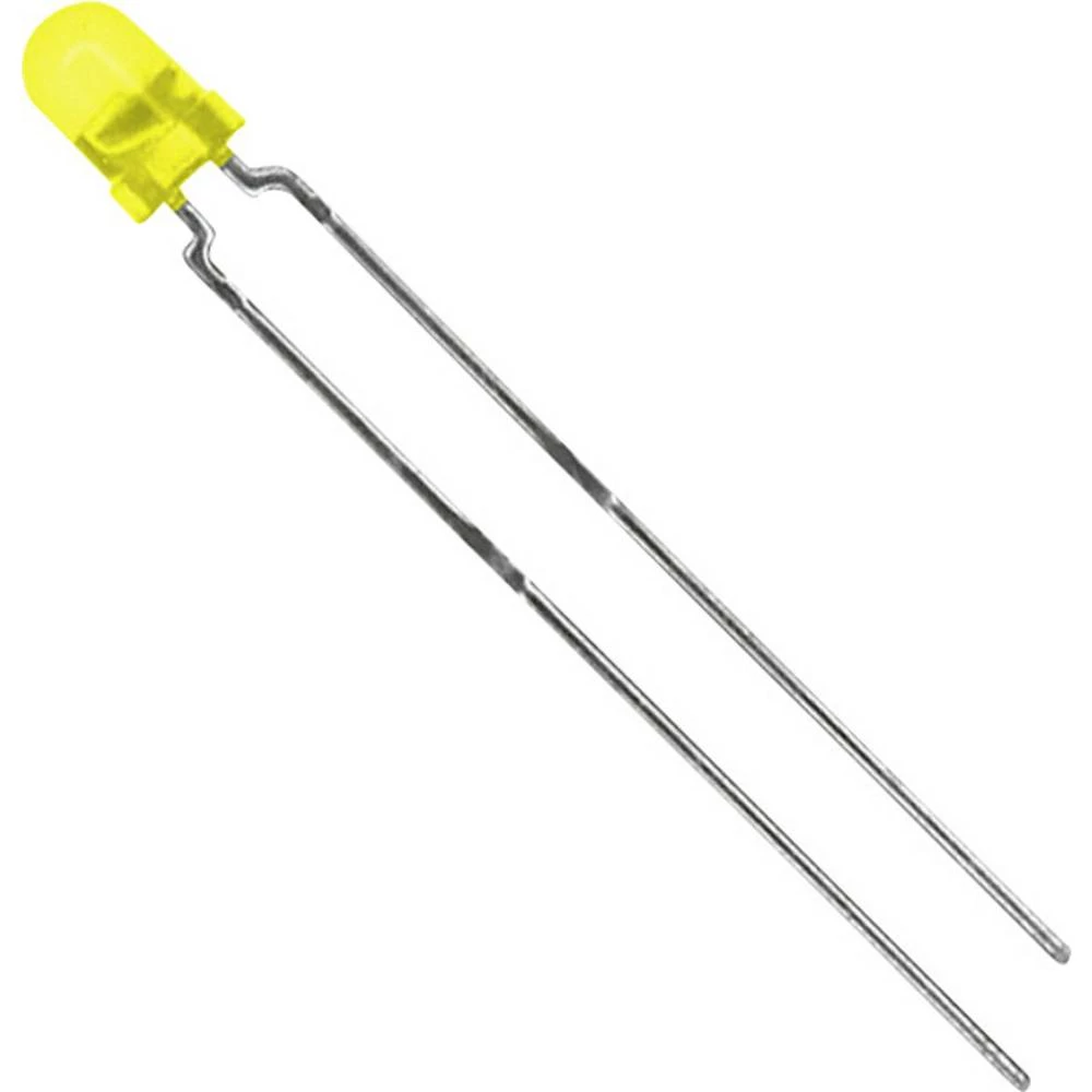 Ožičana LED žuta, okrugla 3 mm 10 mcd 60 ° 30 mA 2.4 V Vishay TLHY4400 slika