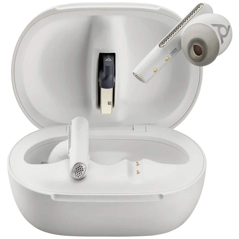 HP Poly Voyager Free 60+ UC Earbuds računalo In Ear slušalice bežični stereo bijela poništavanje buke slika