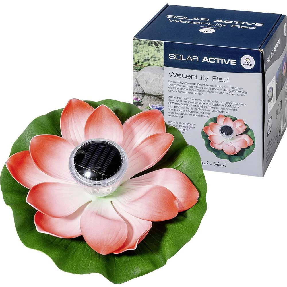 FIAP 3206-4 SOLAR ACTIVE WaterLily Red solarno dekorativno svjetlo LED LED fiksno ugrađena crvena slika