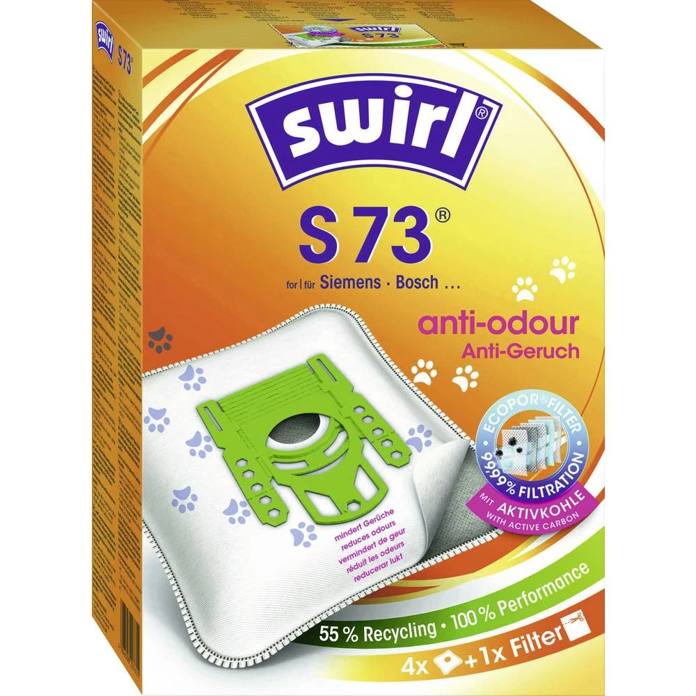 Swirl S 73 EcoPor Anti Odour vrećica za usisivače 4 kom. slika