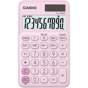 Casio SL-310UC-PK džepni kalkulator ružičasta Zaslon (broj mjesta): 10 solarno napajanje, baterijski pogon (Š x V x D) 70 x 8 x 118 mm slika