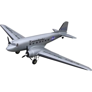 VQ Douglas DC-3 Srebrna RC model motornog zrakoplova ARF 1800 mm slika