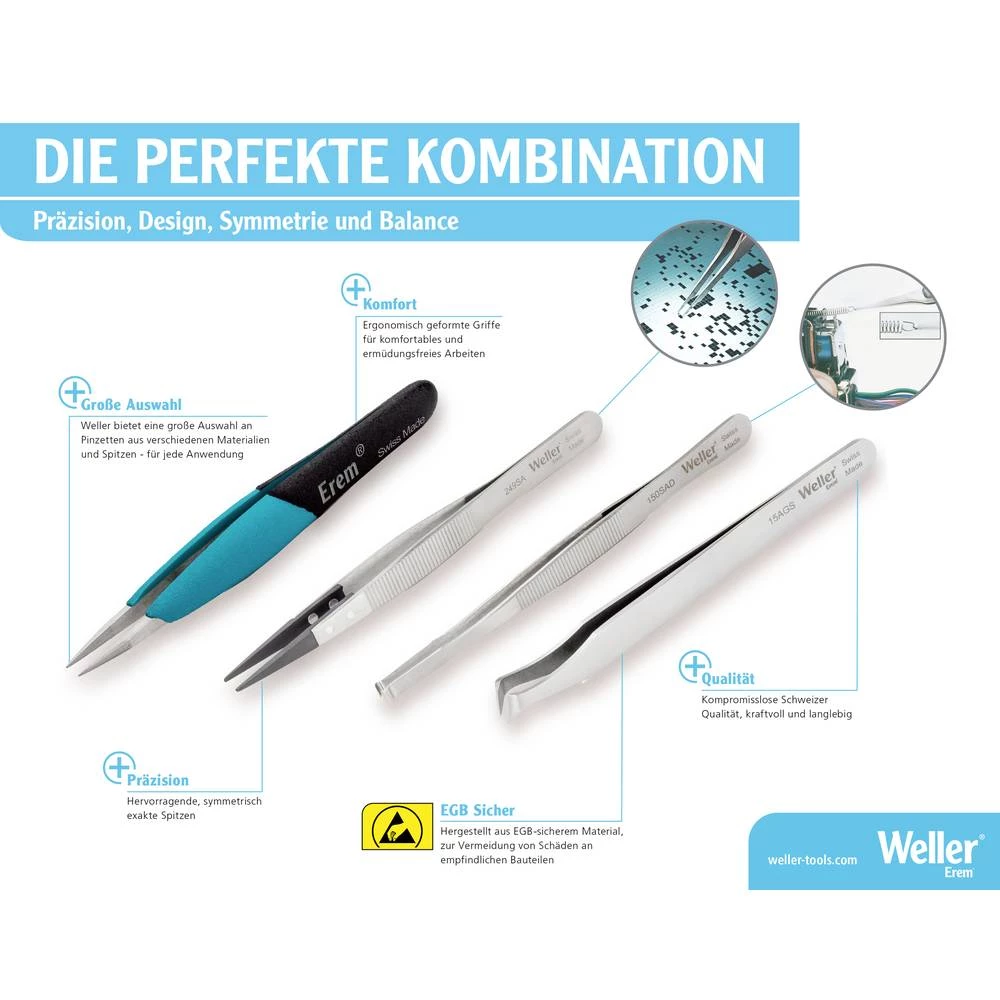 Weller Erem® 91SAPYR hostija pinceta 125.00 mm slika