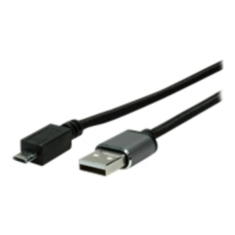 Roline USB kabel USB 2.0 USB-A utikač, USB-Micro-B utikač 1.80 m crna sa zaštitom 11.02.8771 slika