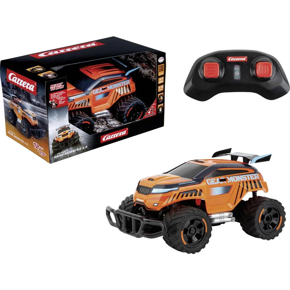 Carrera 370180117 Gear Monster 3.0 RC model automobila za početnike električni monstertruck slika