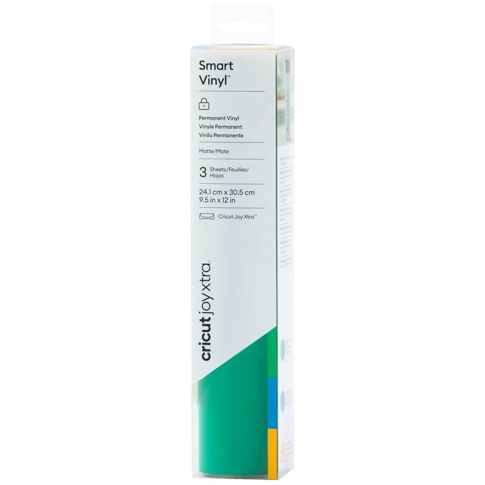 Cricut Smart Vinyl Permanent Joy Xtra set folije Širina reza 30.5 cm zelena trava, morsko-plava, kukuruz slika