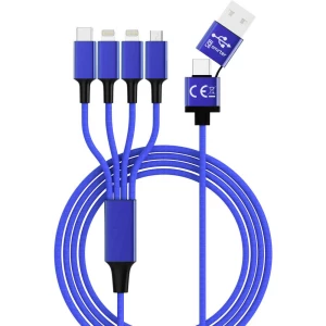 Smrter            USB-C™ utikač, Apple Lightning utikač, USB-Micro-B 3.0 utikač    1.20 m    mornarsko-plava slika