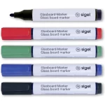 Sigel Marker za staklene ploče GL711 Crna, Plava boja, Crvena, Zelena GL711 5 kom/paket