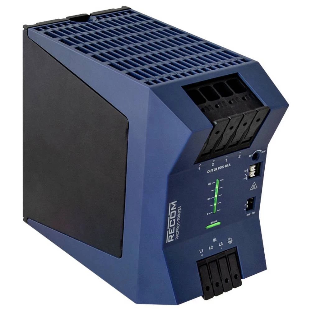 RECOM RACPRO1-T960/24 DIN-napajanje (DIN-letva) 24 V 40 A 960 W Content 1 kom. slika
