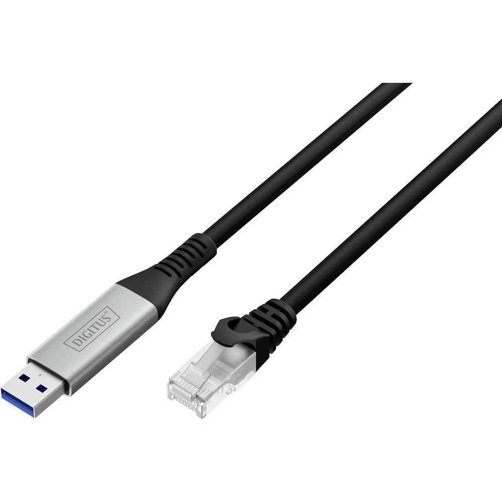Digitus USB, USB 3.0 adapterski kabel [1x USB, USB 3.2 gen. 1 (USB 3.0) - 1x RJ45, RJ45-utikač] AK-300600-150-S 15 m zaš slika