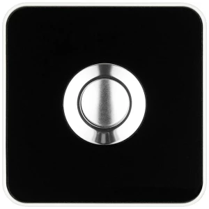 Grothe kvadratni gumb zvona Piccolo Piazza crne je boje Grothe 64186 zvono   crna, bijela slika