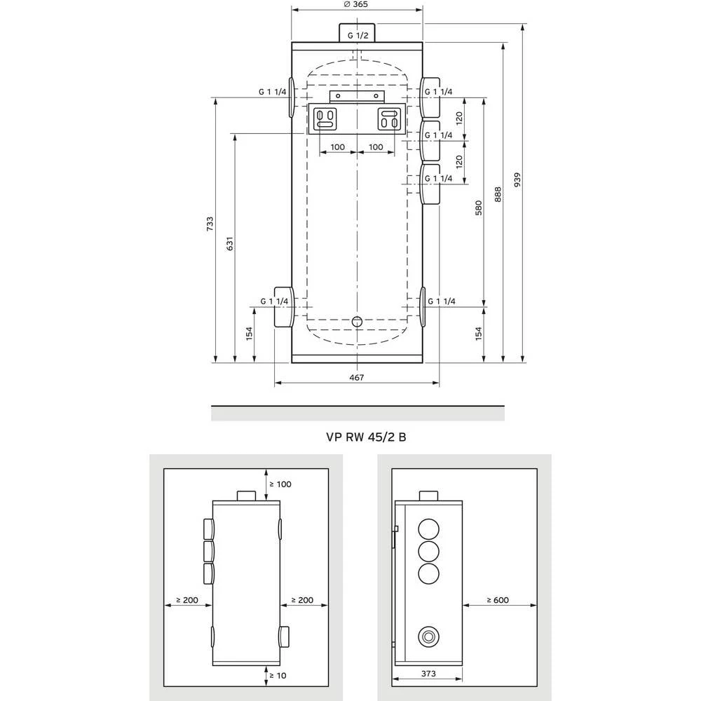 Vaillant 10034126 privremeni spremnik Energetska učinkovitost: B (A+ - F) 10034126 slika