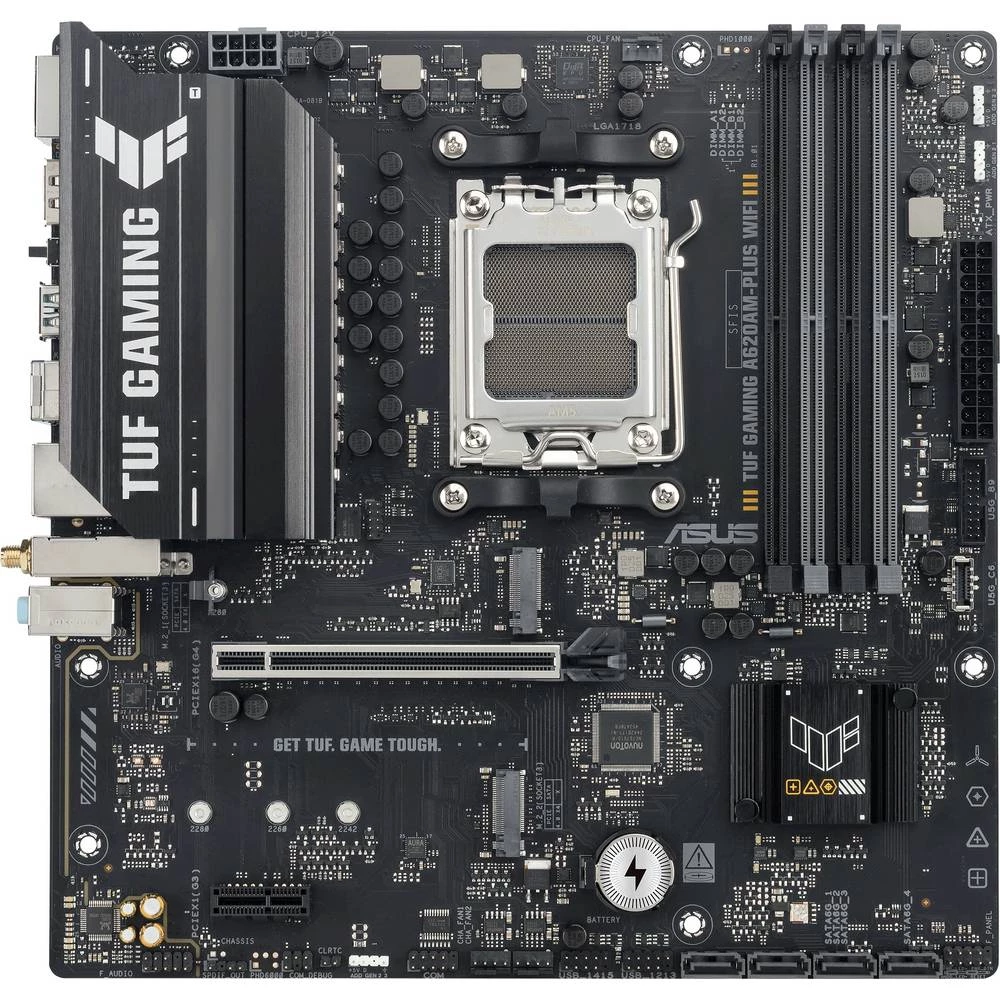 Asus TUF A620AM-PLUS WIFI matična ploča Baza AMD AM5 Faktor oblika (detalji) Micro-ATX Set čipova matične ploče AMD slika