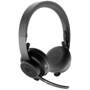 Logitech Zone Wireless računalo On Ear Headset bežični, Bluetooth® stereo crna smanjivanje šuma mikrofona, poništavanje buke uklj. stanica za punjenje i prikljucna stanica, indikator napunjen slika