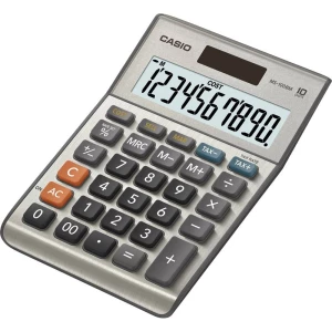 Stolni kalkulator Casio MS-100BM Srebrno-siva Zaslon (broj mjesta): 10 solarno napajanje, baterijski pogon (Š x V x d) 103 x 29 slika