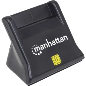 Čitač USB memorije Manhattan / SIM kartica s postoljem USB 2.0 Čitač kontakata A Desktop vanjski crni slika