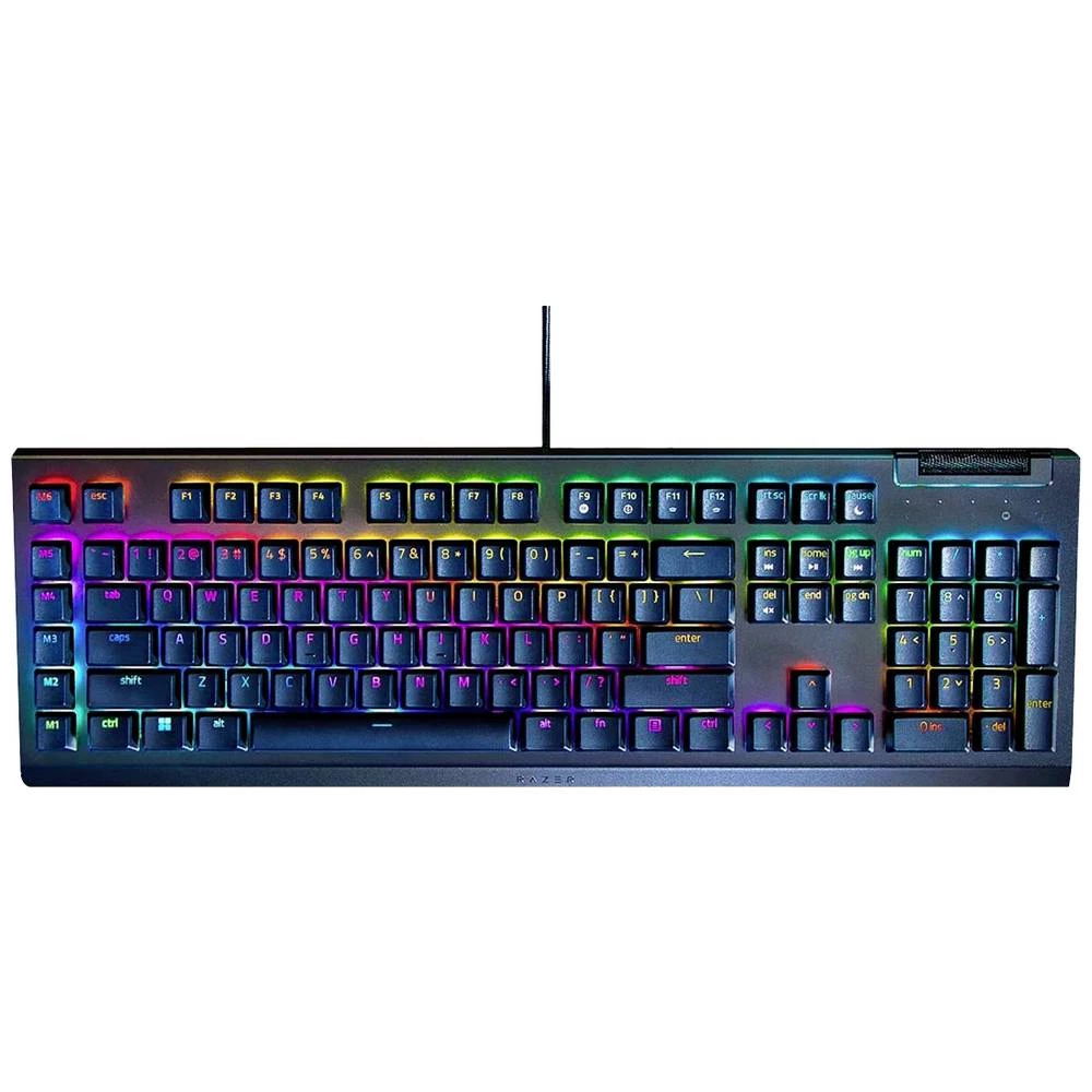 RAZER BlackWidow V4 X Green Switch žičani igraća tipkovnica njemačka, qwertz crna osvjetljen slika
