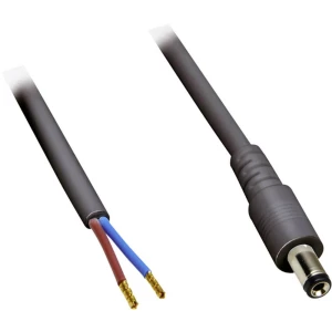 TRU COMPONENTS Niskonaponski priključni kabel Niskonaponski adapter-Slobodan kraj kabela 5.50 mm 2.50 mm 0.30 m 1 ST slika