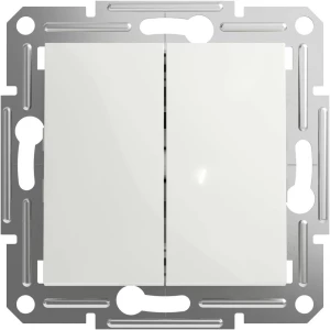 Schneider Electric dvostruki izmjenični prekidač Asfora bijela (RAL 9003) EPH0670121D slika