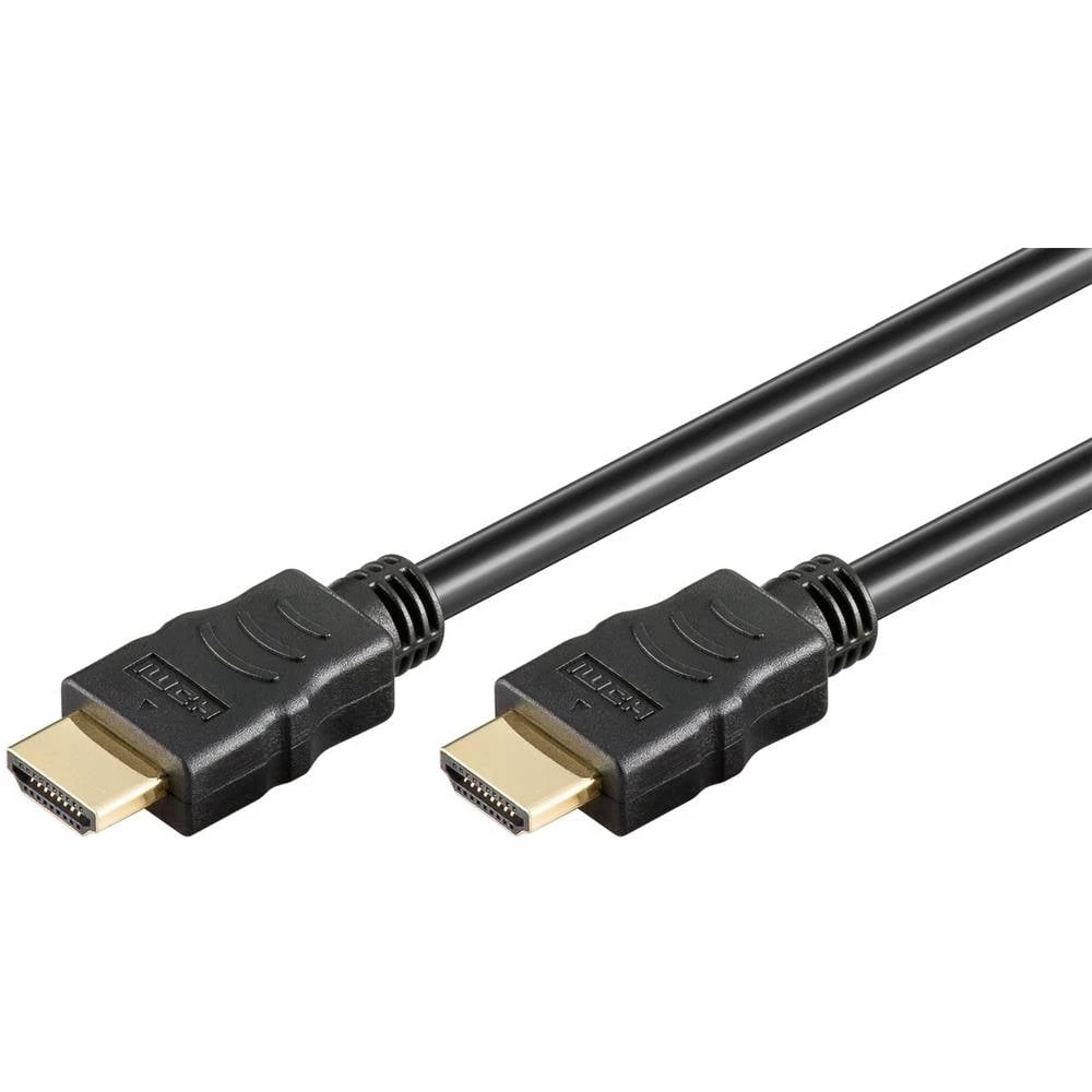 Goobay HDMI priključni kabel HDMI A utikač 7.5 m crna 61162 4K UHD, pozlaćen, eARC HDMI kabel slika