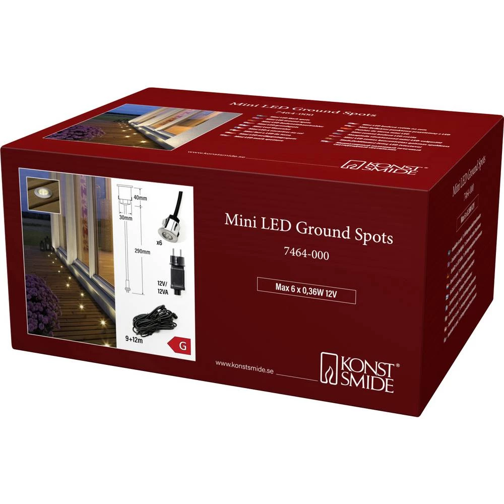 Konstsmide 7464-000 ugradno podno svjetlo, vanjska ugradna svjetla LED LED G (A - G) plemeniti čelik slika