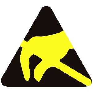 BJZ ESD logo 2000 St. crna/žuta (D x Š) 6 mm x 6 mm samoljepljivo slika