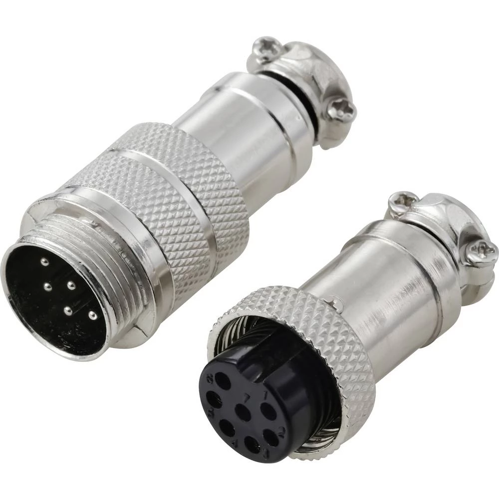 TRU COMPONENTS TC-13895616 okrugli konektori utikač, kontakt ženskog konektora Ukupan broj polova: 7 Serija (Okrugli uti slika