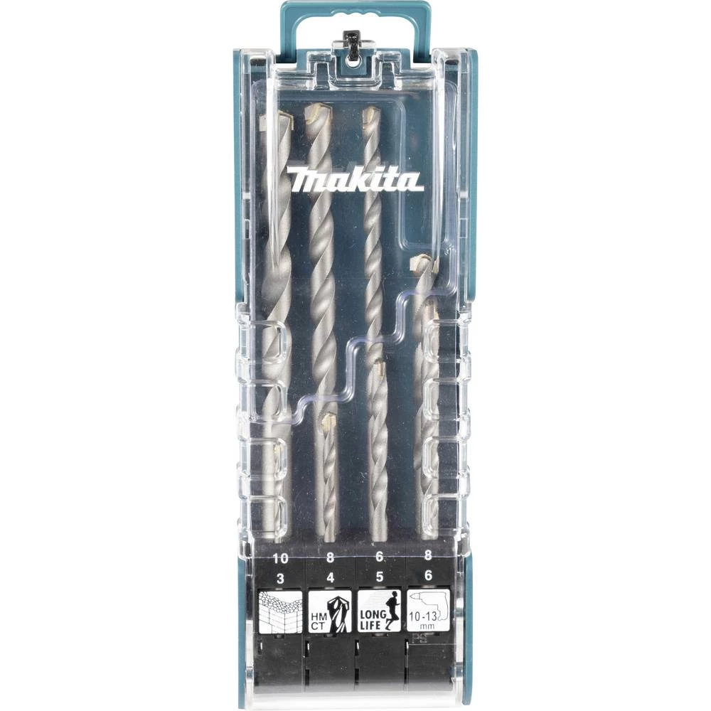 Makita E-15861 spiralno svrdlo za beton-komplet 3 mm, 4 mm, 5 mm, 6 mm, 8 mm, 10 mm, 12 mm cilinder 1 Set slika