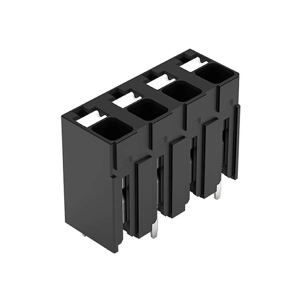 THR PCB terminal, potiskivači, 1,5 mm², korak 5 mm, 4-pinski, ugurati CAGE CLAMP®, duljina lemne igle 1,5 mm, 1,50 mm², crno WAGO 2086-3124/300-000 stezaljka za tiskane ploče 1.50 mm² Broj polova (... slika