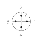 Utični konektor za senzor/aktivator, konfekcionirani M12 Ravni muški konektor 5 m Broj polova: 4 Lutronic 1086 1210 04 301 5m 1