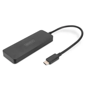 Digitus DS-45333 HDMI / USB-C® adapter [1x USB-C® - 3x ženski konektor HDMI] crna podržava HDMI, High Speed HDMI, bez utičnice za punjenje, Ultra HD (4K) HDMI slika