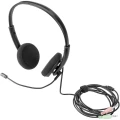 Digitus DA-12202 slušalice 2x 3,5 utičnica (mikrofon/slušalice) sa vrpcom, stereo na ušima crna slika