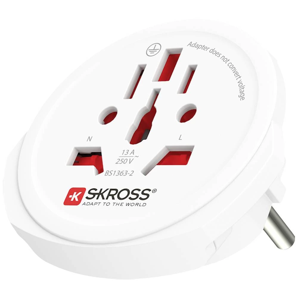 Skross 1.500211-1 putni utikač  CA W to EU (BULK) slika