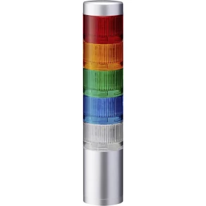 Signalni toranj LED Patlite LR6-502WJNU-RYGBC 5-bojno, Crvena, Žuta, Zelena, Plava boja, Prozirna 5-bojno, Crvena, Žuta, Zelena, slika
