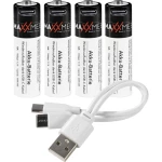 Maxxmee AA-USB-C mignon (AA) akumulator NiMH 1600 mAh 1.2 V 4 St.