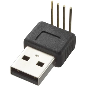 USB konektor, montaža na tiskanu pločicu, kutni utikač tip A 90° USB-utikač tip A, 90° TRU COMPONENTS sadržaj: 1 kom. slika