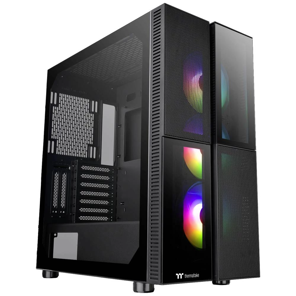 Thermaltake CA-1W1-00M1WN-01 midi-tower kućište za računala crna 3 predinstalirana LED ventilatora, lcs kompatibilan, b slika
