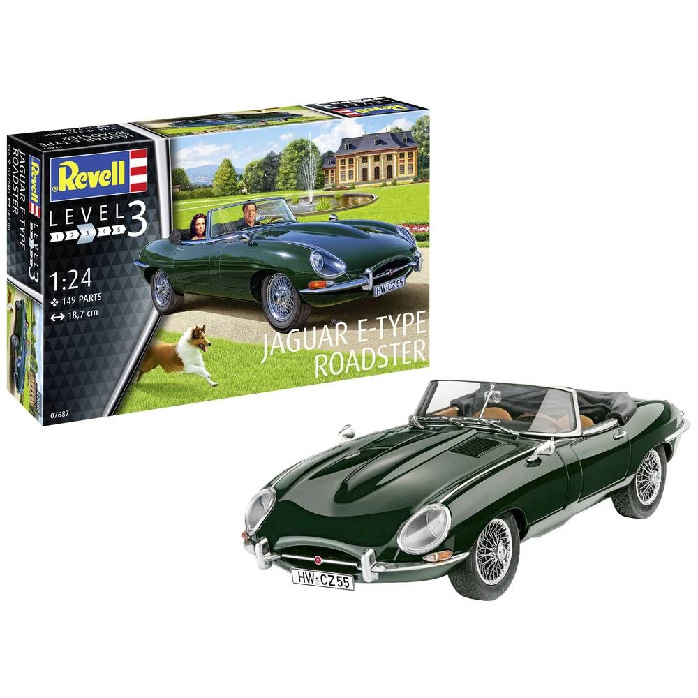 Revell RV 1:24 Jaguar E-Type Roadster 1:24 model automobila slika