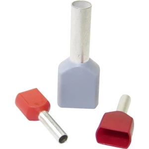 Dvostruka kabelska stopica 2 x 1 mm² x 12 mm Izolirani dio Crvena WKK 6322 500 ST slika