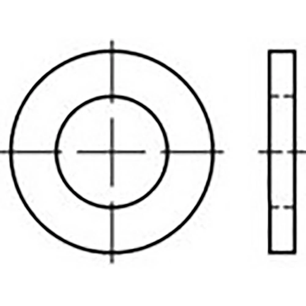 podložne pločice 17 mm 28 mm čelik 500 St. TOOLCRAFT TO-6865794 slika