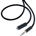 SpeaKa Professional-JACK audio produžni kabel [1x JACK utikač 3.5 mm - 1x JACK utičnica 3.5 mm] 3 m crn SuperSoft slika