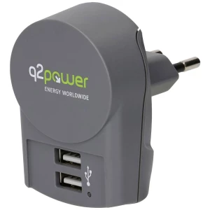 Q2 Power  q2-3.300100-TH adaptar za putovanje utičnica Izlazna struja maks. 2.4 A 2 x USB slika